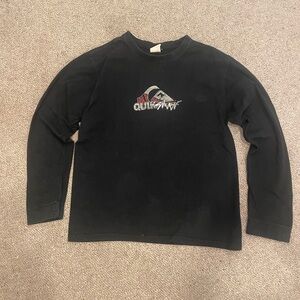 Quiksilver Black and Red Logo Shirt